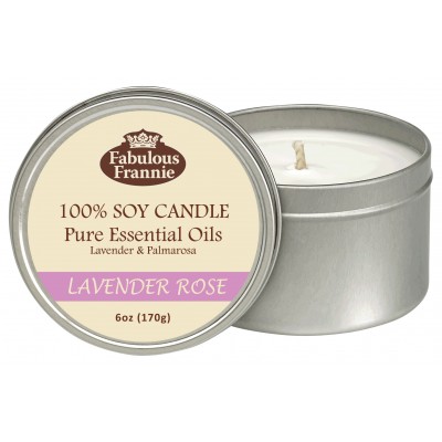Lavender Rose Essential Oil Candle 6oz Tin