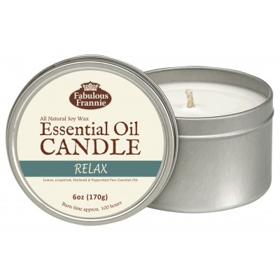 Relax Essential Oil Candle 6oz Tin