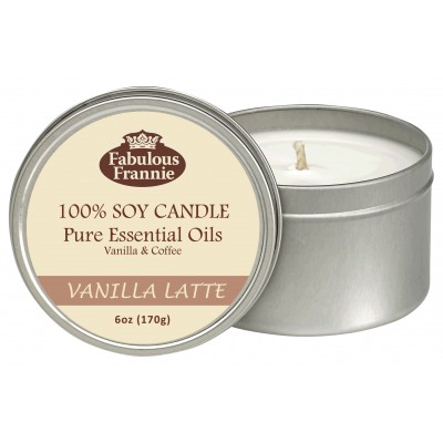 Vanilla Latte Essential Oil Candle 6oz Tin