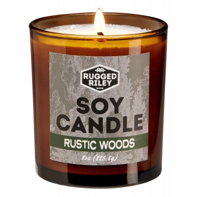Candle Jar 8oz - Rustic Woods