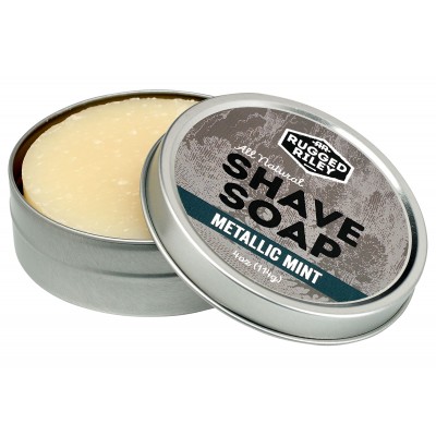 Shave Soap 4oz Tin - Metallic Mint