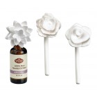 Ceramic Aroma Flower Diffuser 3pk w/ 30ml Anxious