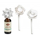 Ceramic Aroma Flower Diffuser 3pk w/ 30ml De-Stress