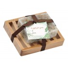 Lavender Natural Herbal Bar Soap 4 oz - Soap Dish Gift Set